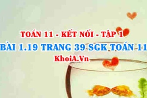 Bài 1.19 trang 39 SGK Toán 11 tập 1 Kết nối tri thức